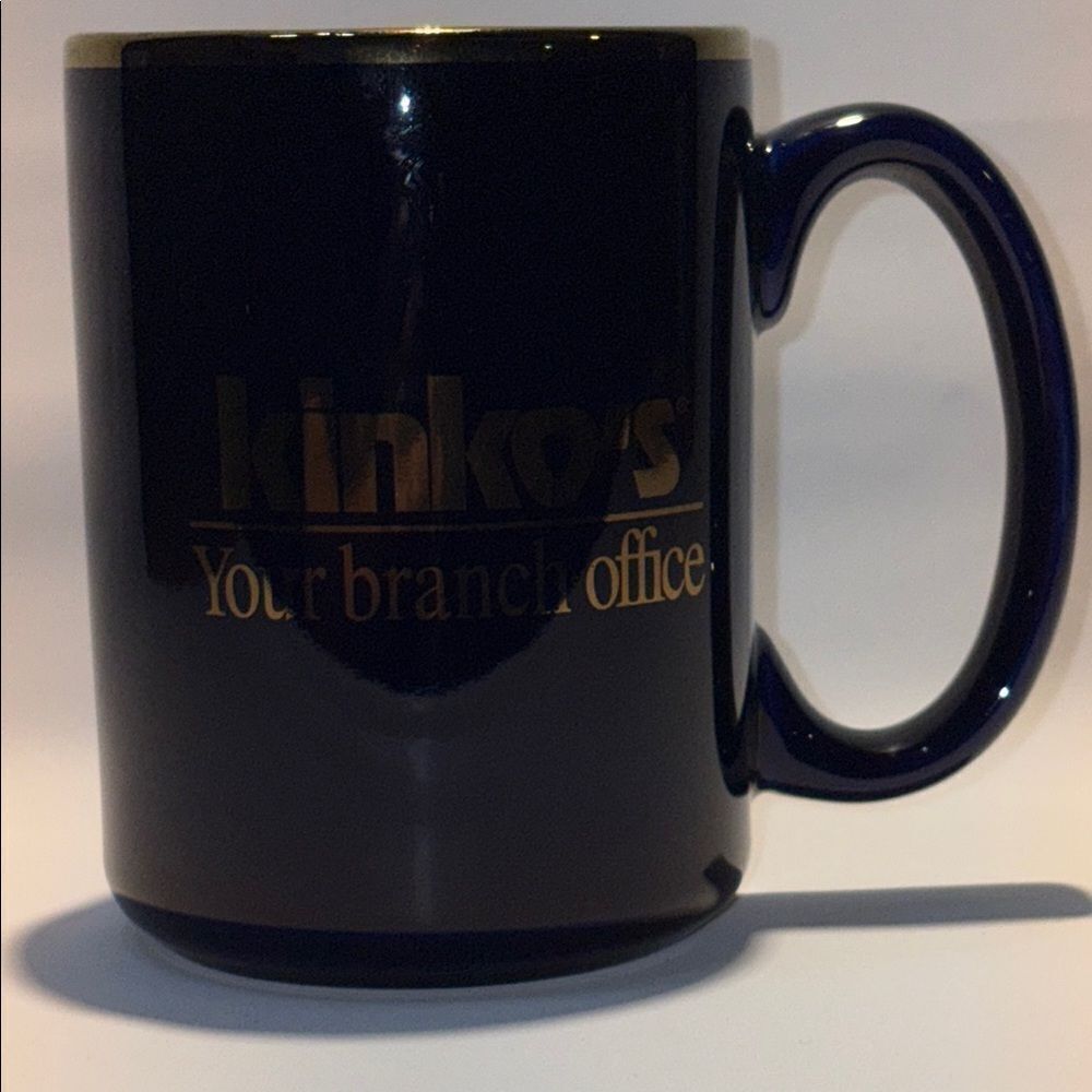 Vintage dark blue and gold Kinko’s coffee mug - Picture 9 of 9